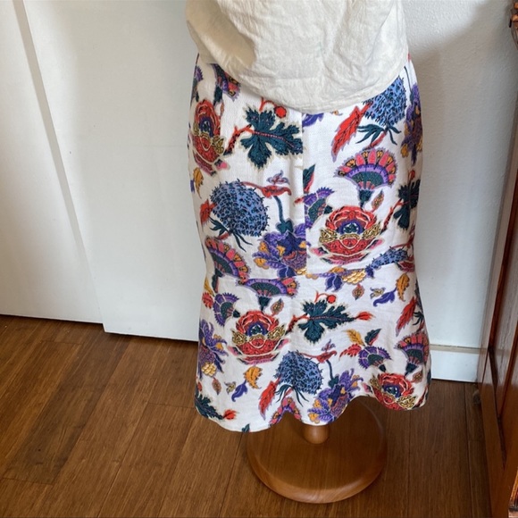 Jcrew floral colorful midi skirt - Picture 4 of 4